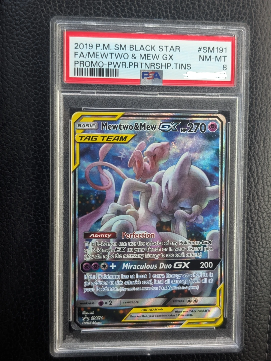 Mewtwo & Mew GX SM191 Promo PSA 8 - Pokemon