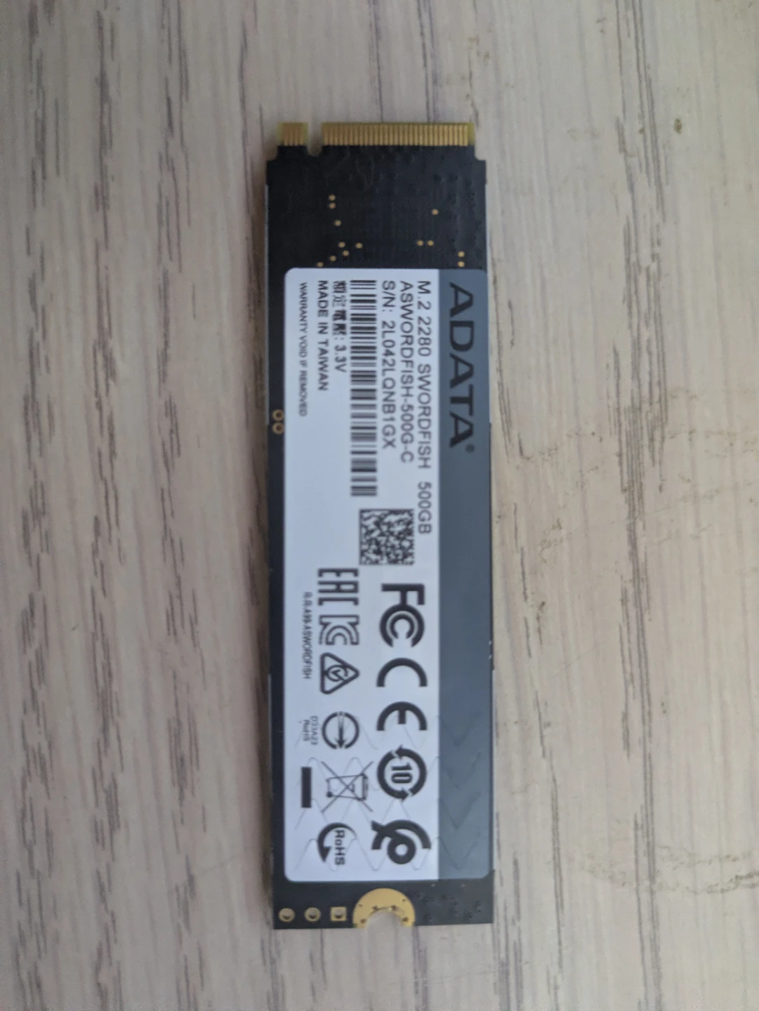 ADATA SWORDFISH 500GB M.2 2280 SSD