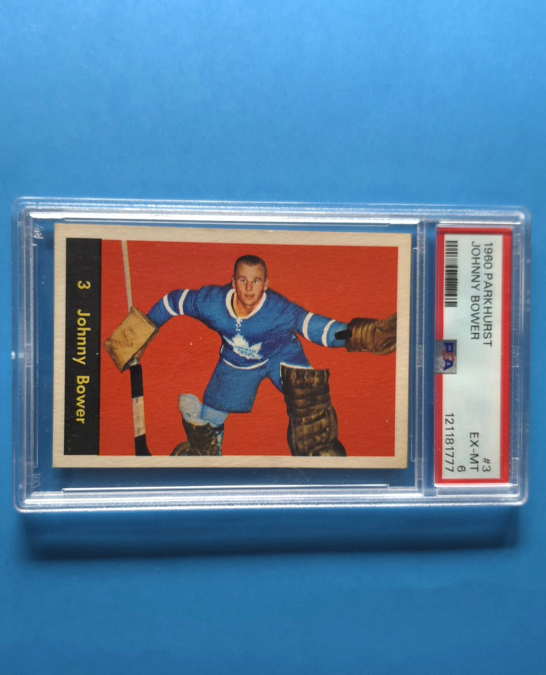 1960 Parkhurst Johnny Bower Hockey Card