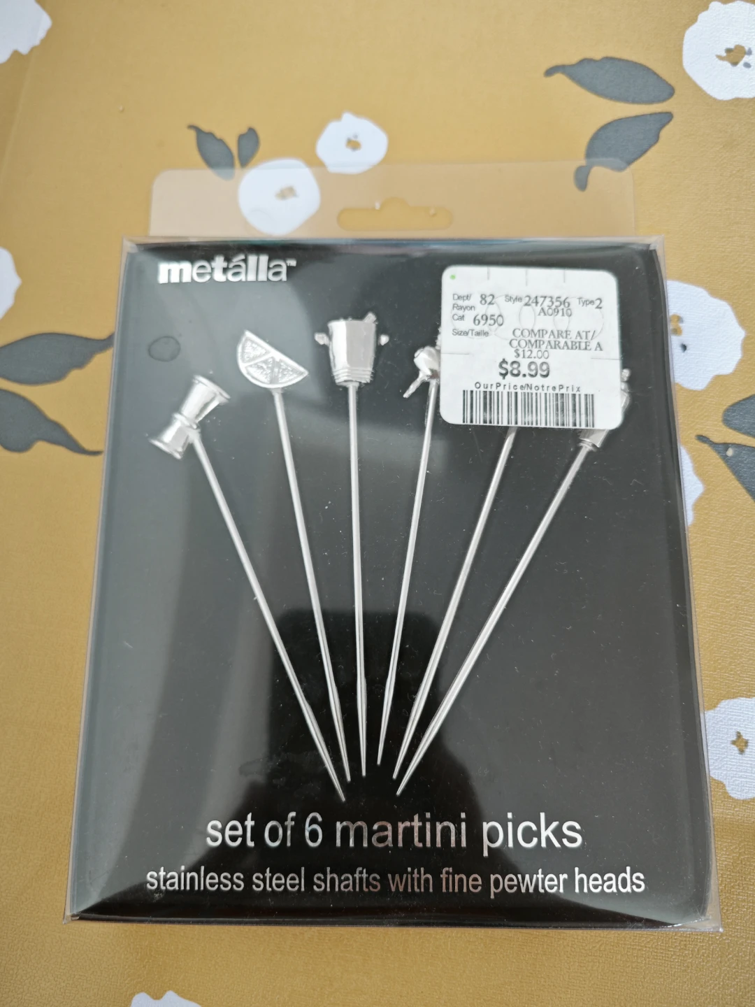 Metalla Set of 6 Martini Picks - photo 2