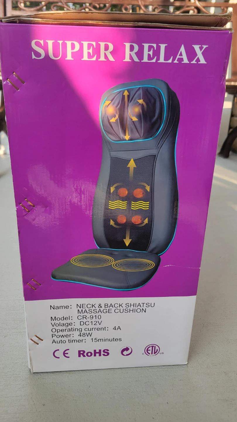 Super Relax Neck & Back Shiatsu Massage Cushion CR-910 - photo 2