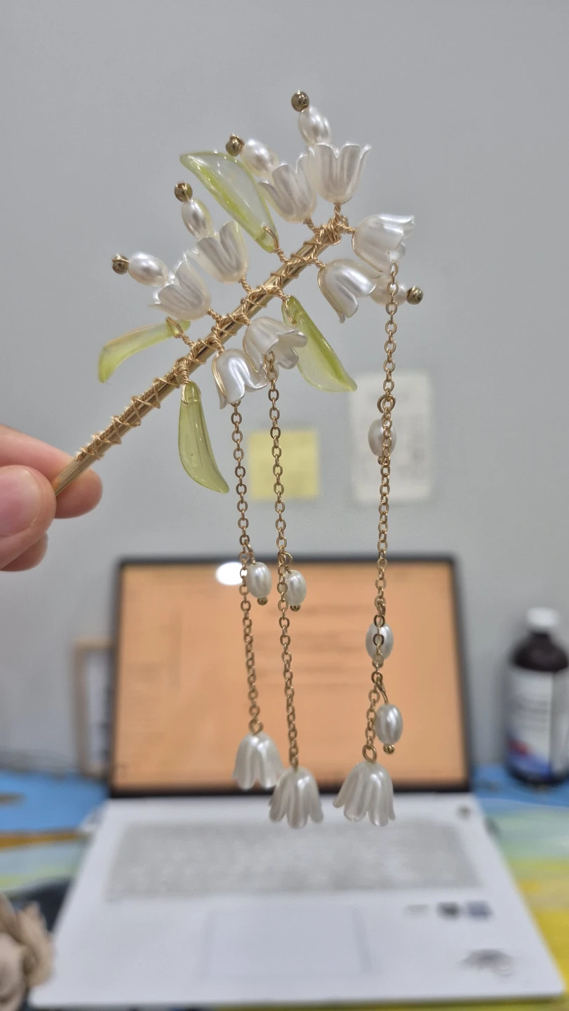 Floural hair stick pin chinese