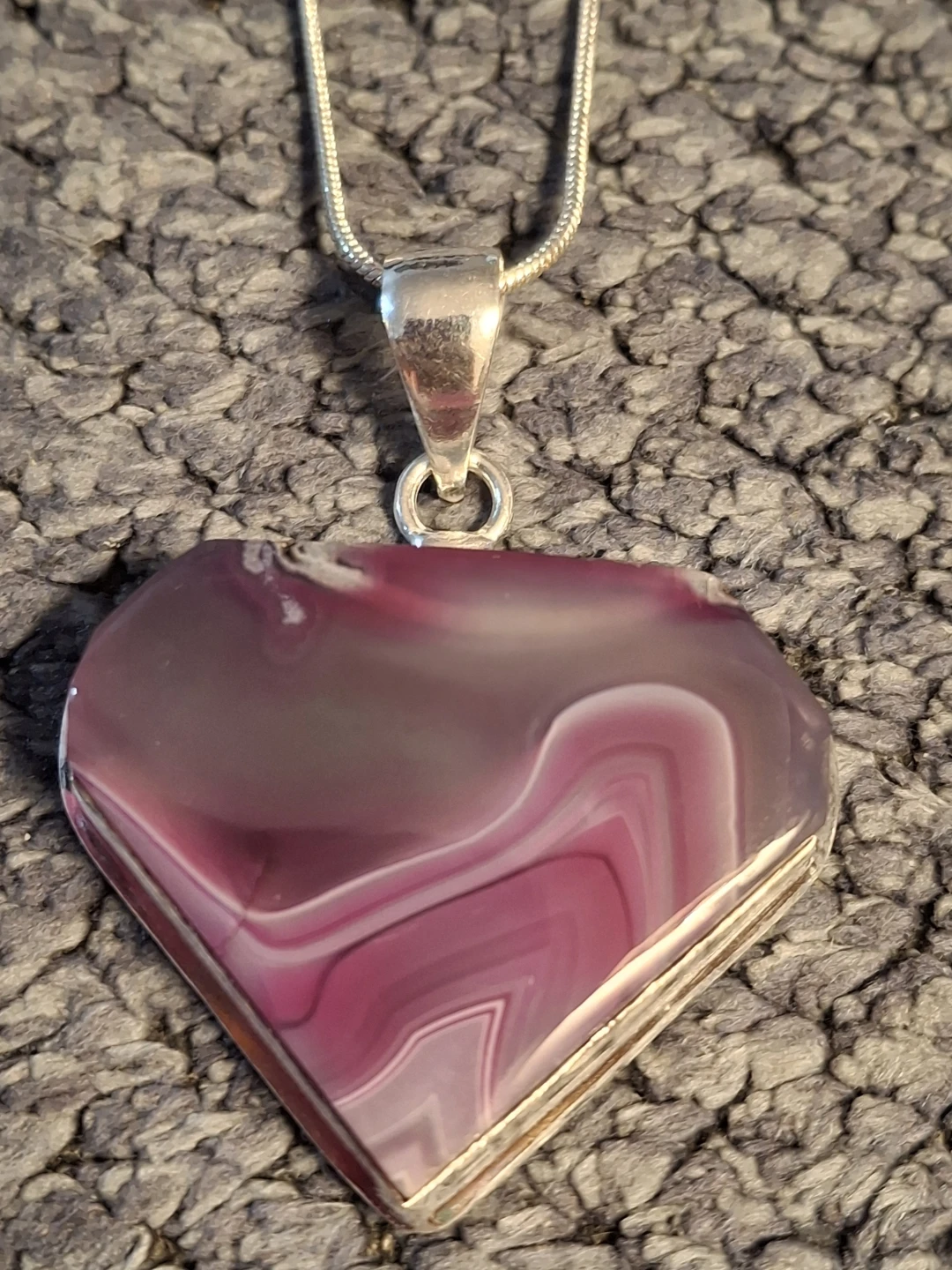 Purple Agate Gemstone Necklace - photo 3