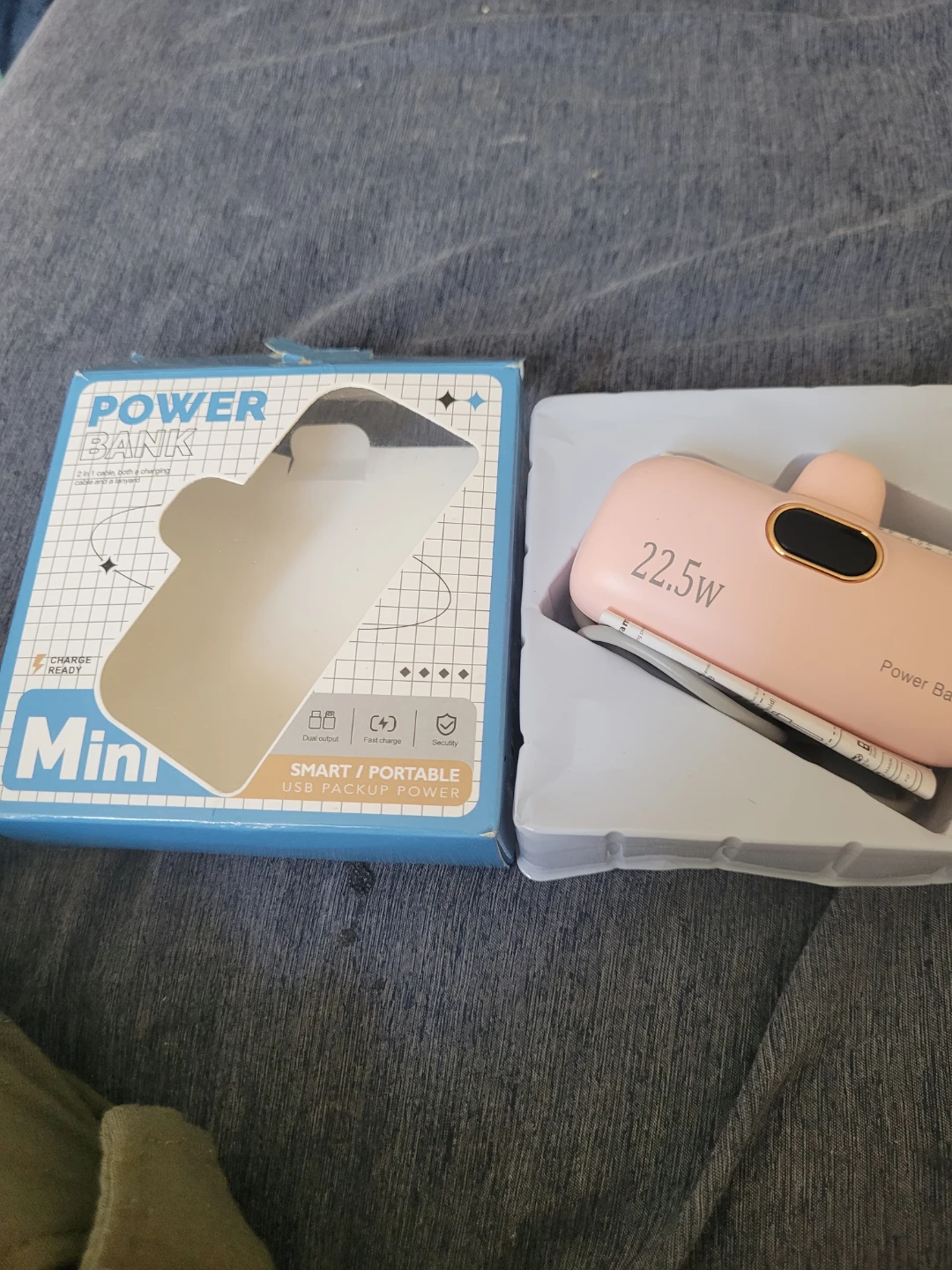 Pink Power Bank with 22.5W Fast Charge