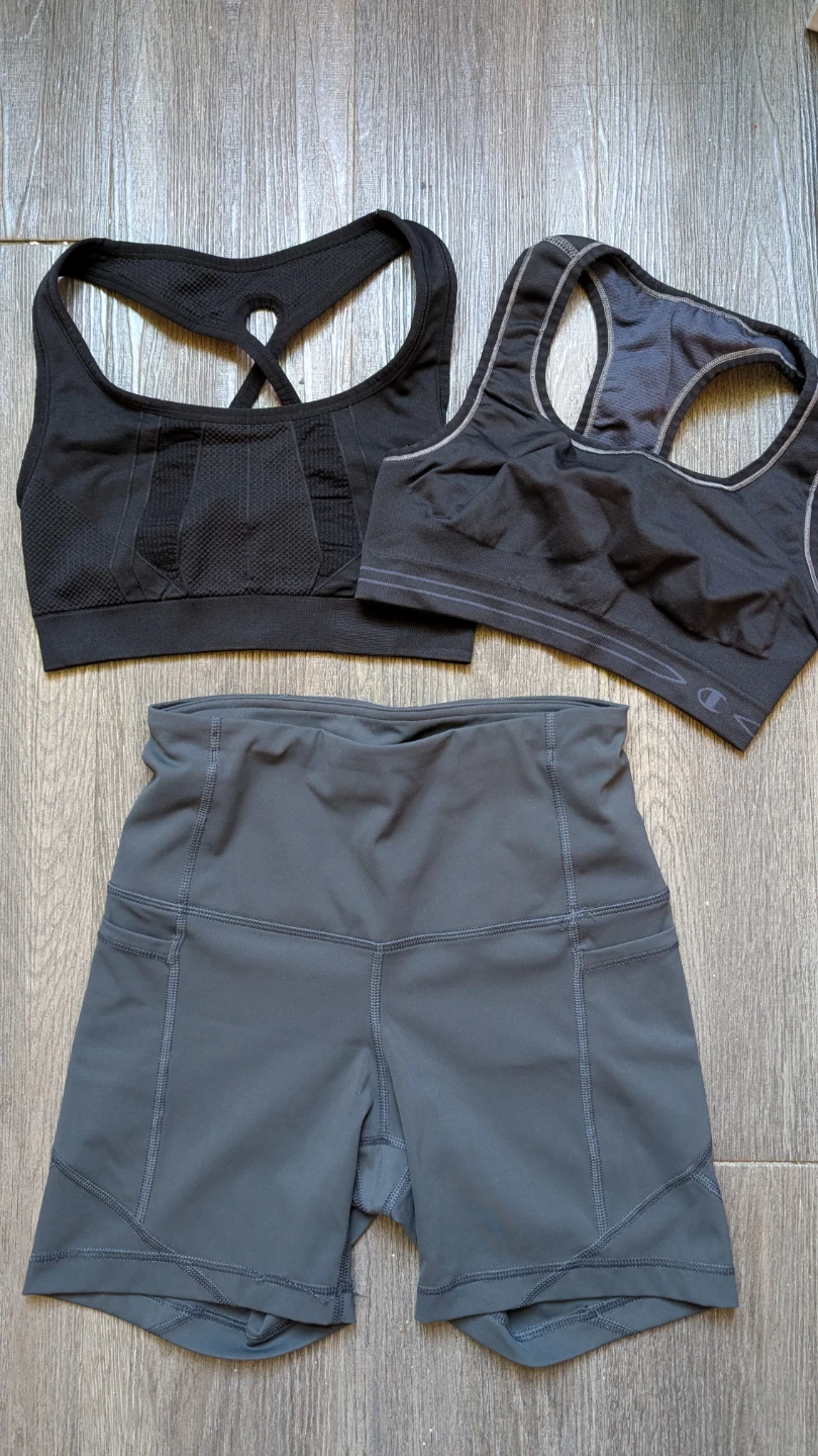 Athletic Shorts & Sports Bras Set