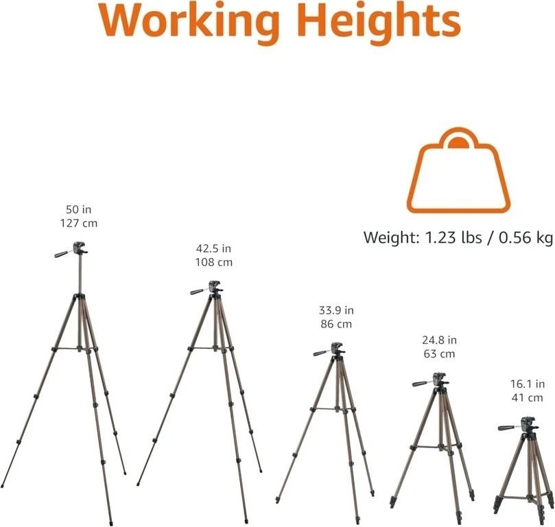 Amazon Basics Lightweight Tripod with Bag - photo 4