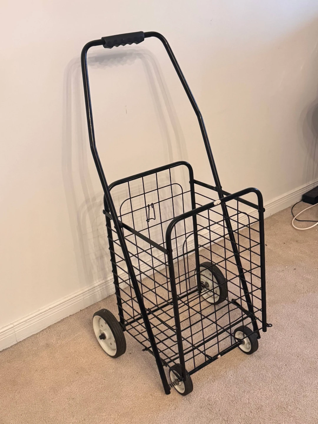 Black Metal Shopping Cart