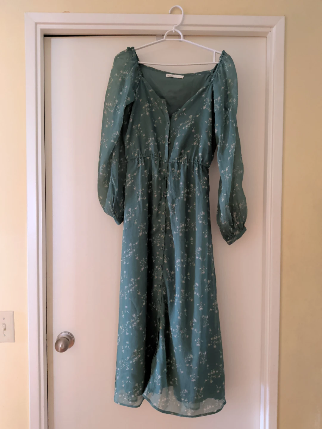 Oak+Fort Floral Print Midi Dress