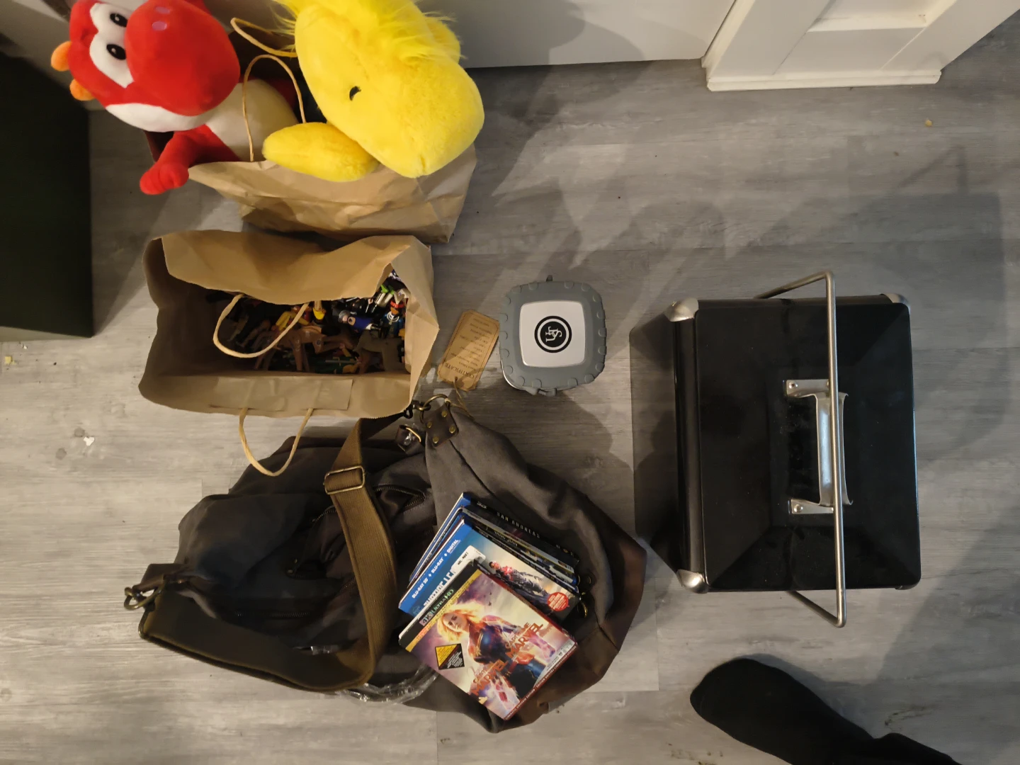 Mixed Lot: Movies, Plush Toys, and Small Figures
