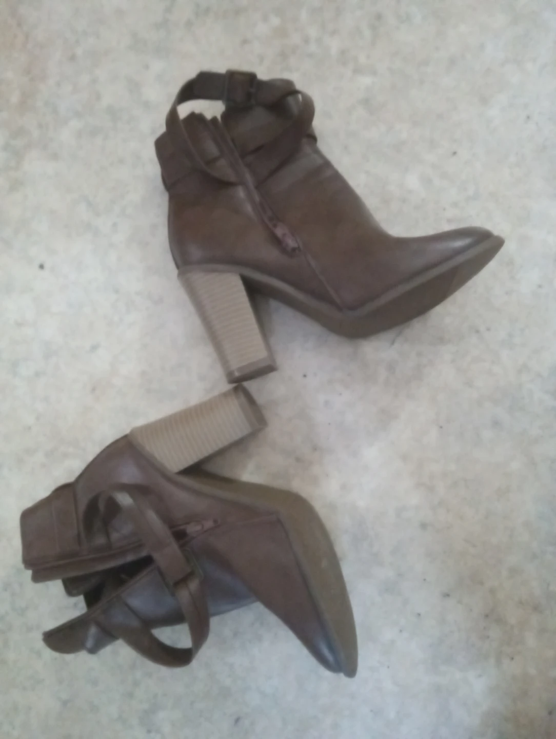 Brown Heeled Ankle Boots