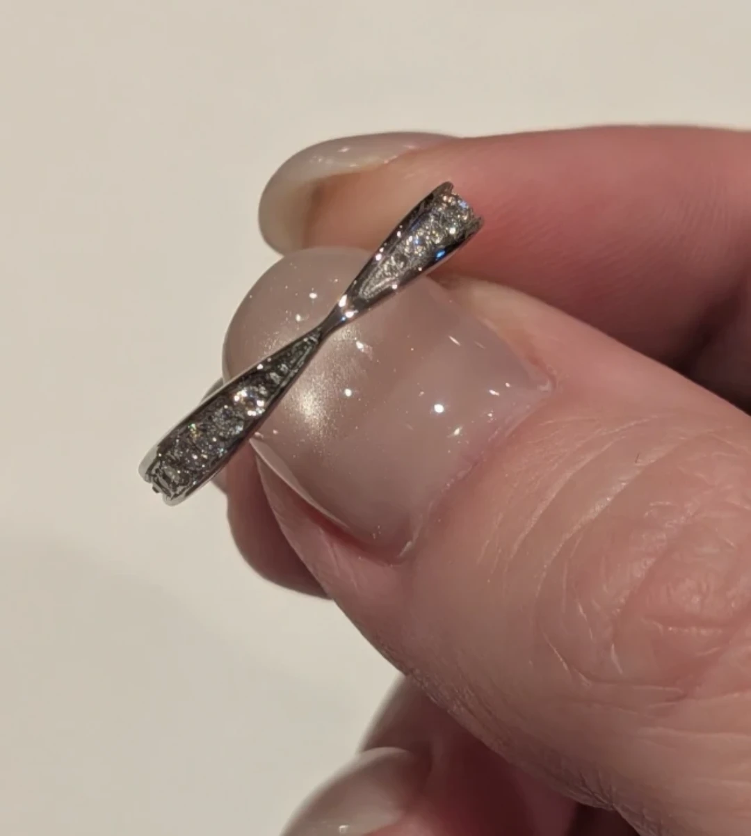 SS Twist Ring with Cubic Zirconia