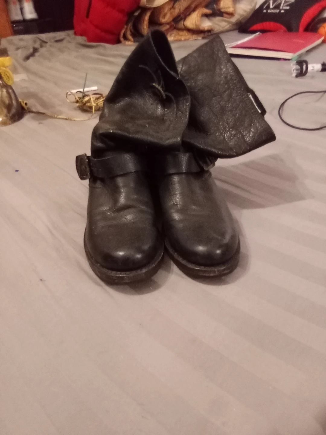 FRYE Black Leather Engineer Boots - photo 3