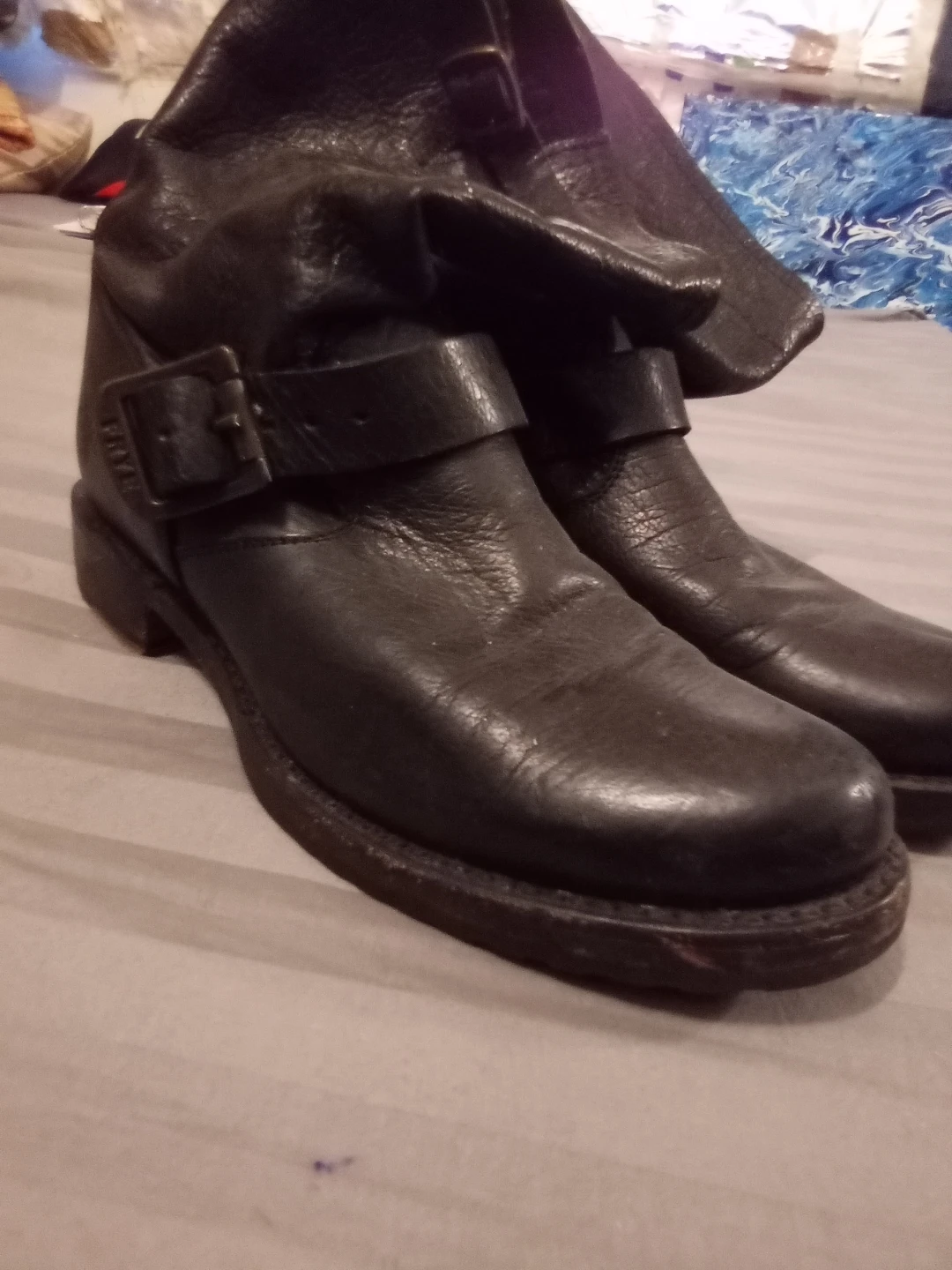 FRYE Black Leather Engineer Boots - photo 4