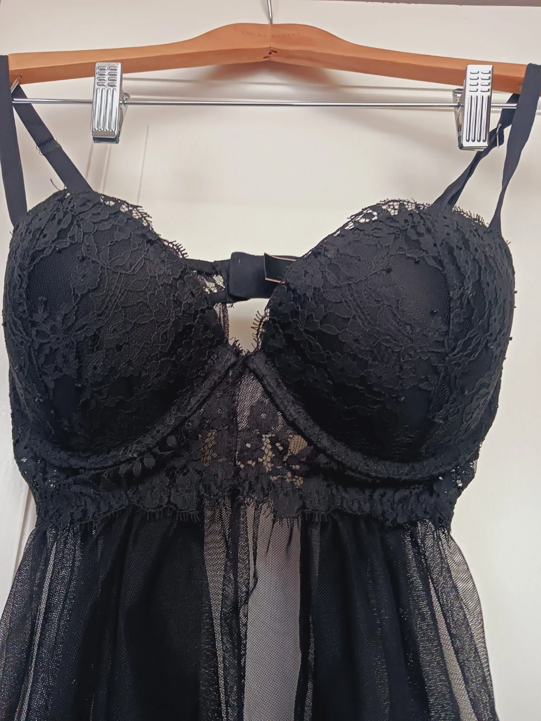 Victoria's Secret Black Lace Babydoll Lingerie - photo 2