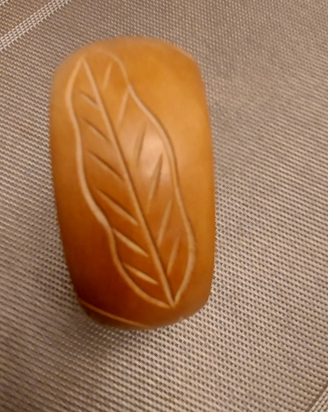 Carved wooden cuff bracelet - photo 4
