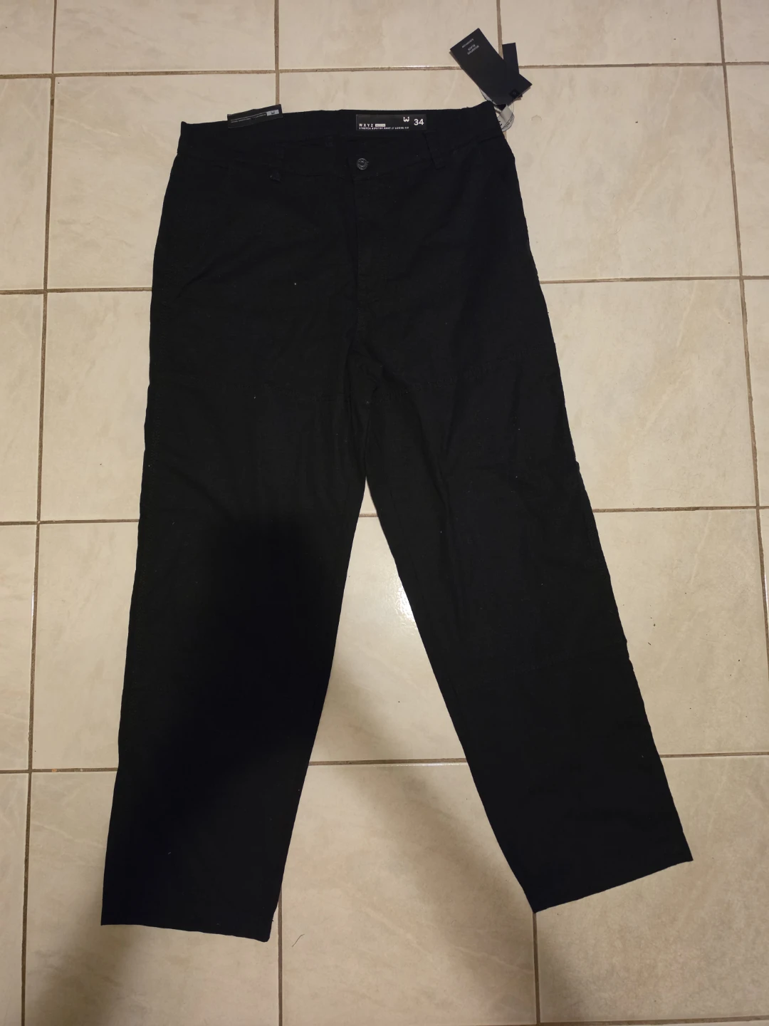 (New) WXYZ Stretch Ripstop Pants - Black - Size 34