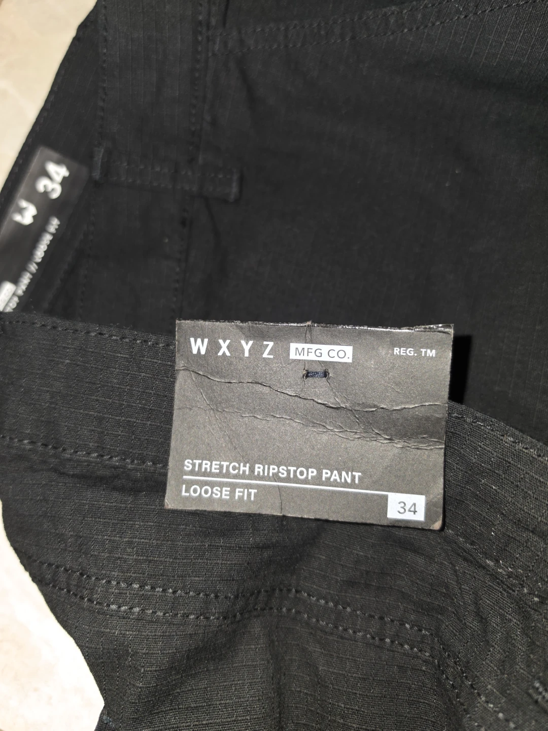(New) WXYZ Stretch Ripstop Pants - Black - Size 34 - photo 4