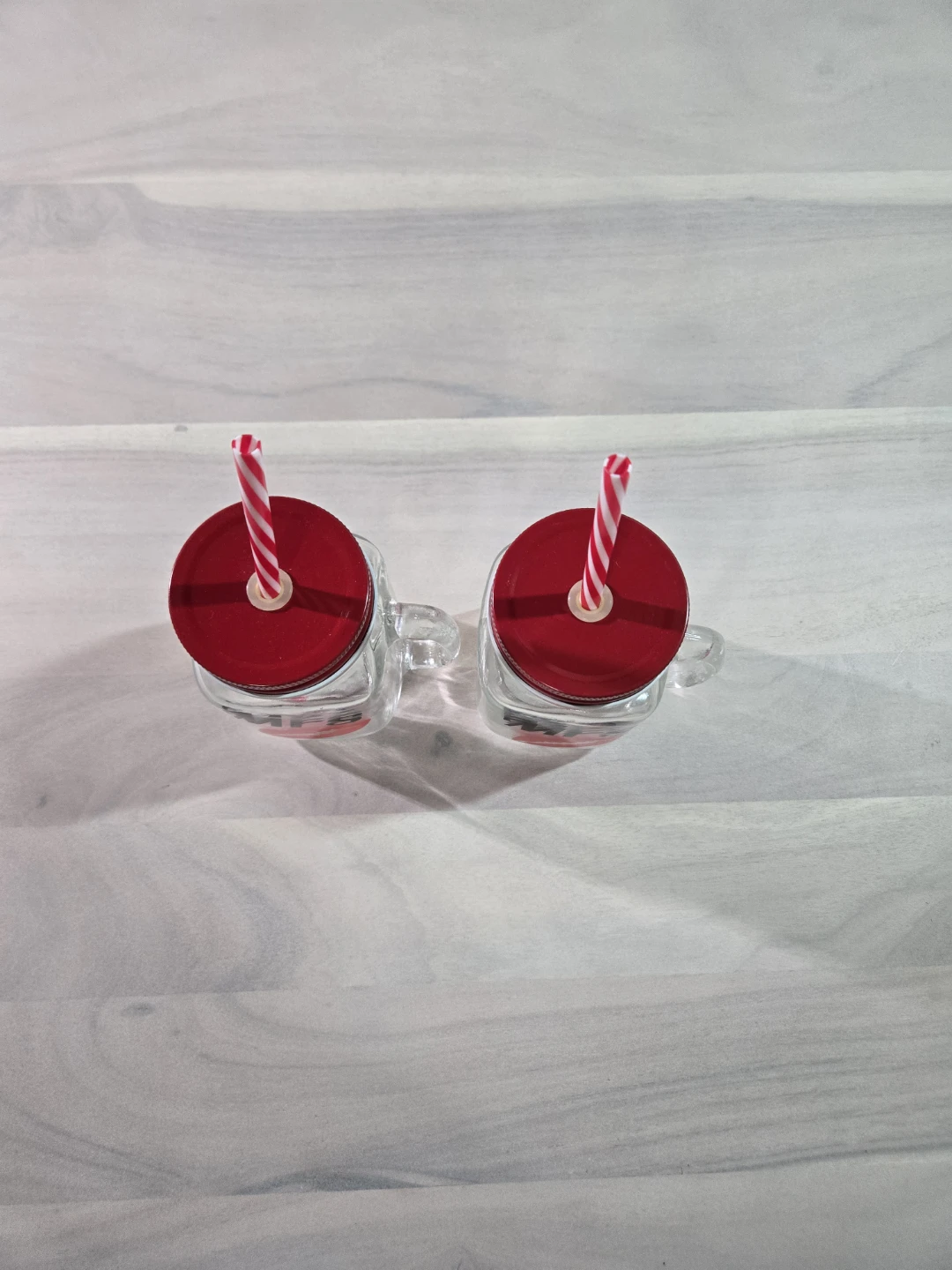 Set of 2 "Mrs" Mason Jar Mugs with Lids and Straws - photo 2