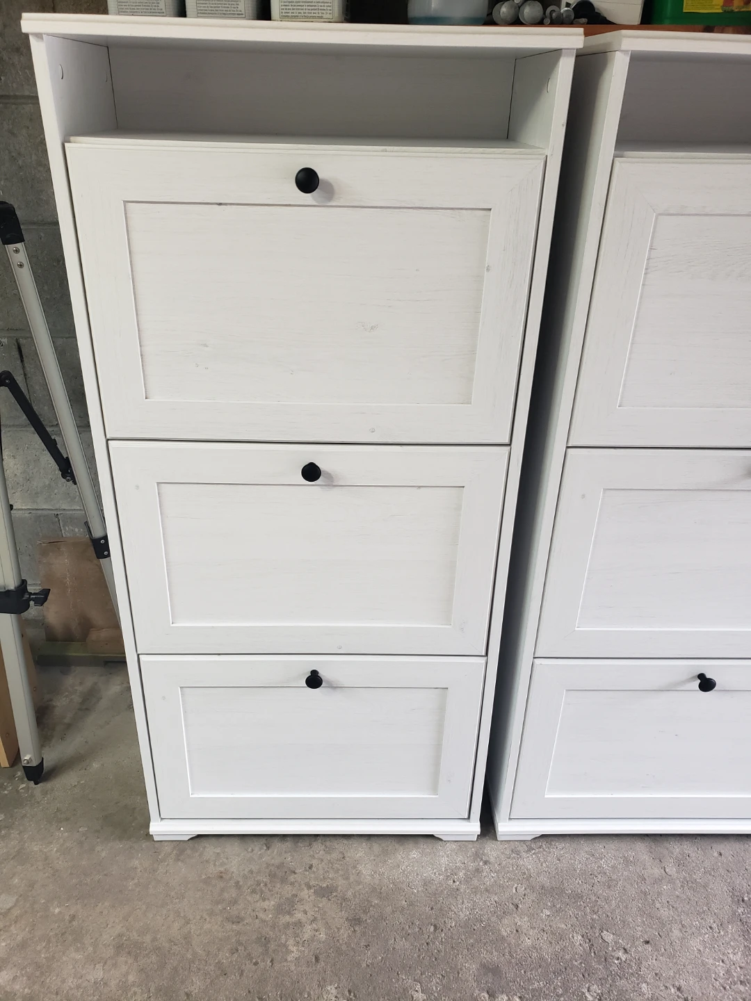 White Shoe Cabinet Storage Unit