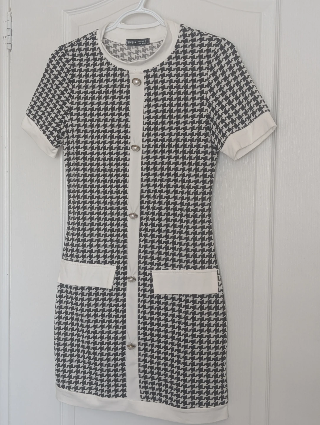 SHEIN Houndstooth Mini Dress