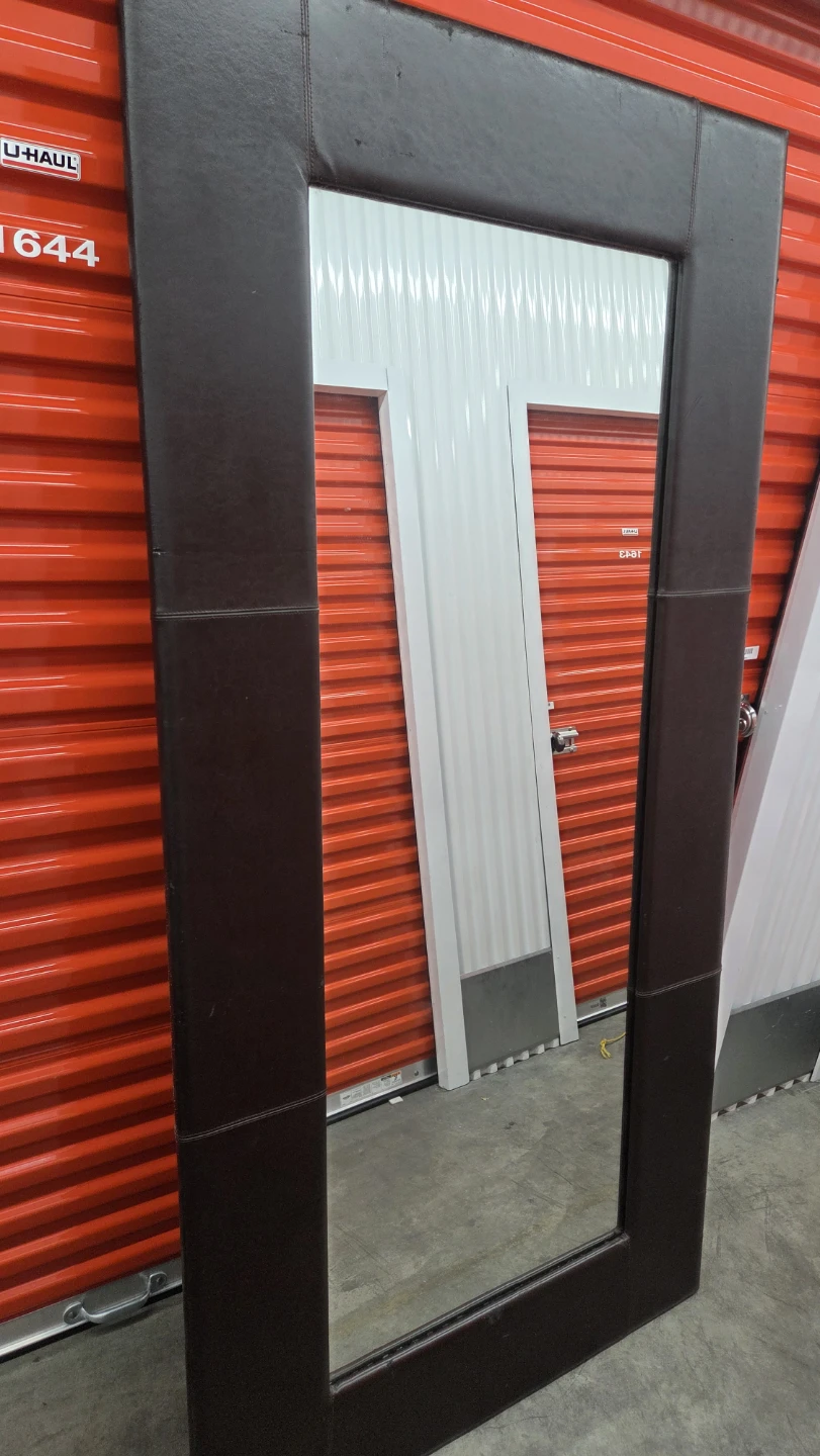 Dark Brown Framed Full Length Mirror