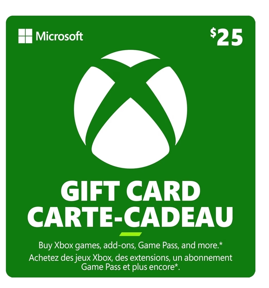 Xbox gift card 25$ virtual