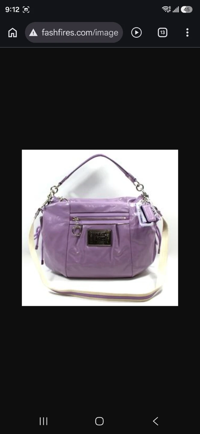 Autentic Coach Poopy Patent Leather Handbag