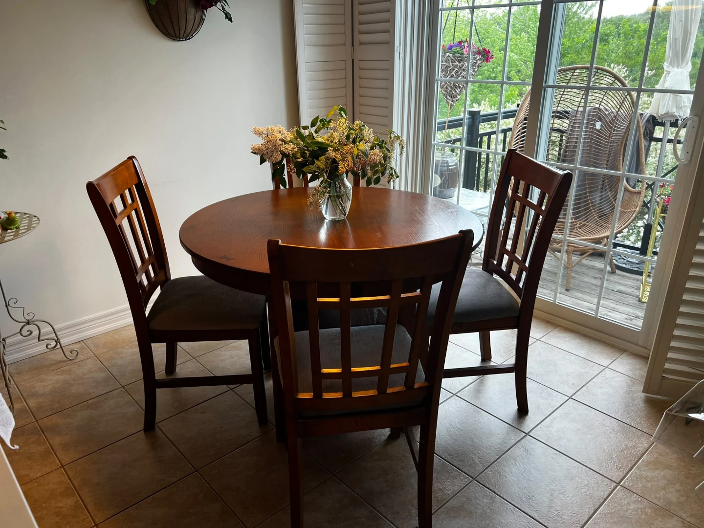Wooden Dining Table and Chairs Set