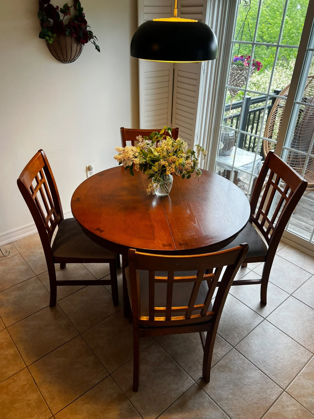 Wooden Dining Table and Chairs Set - photo 2