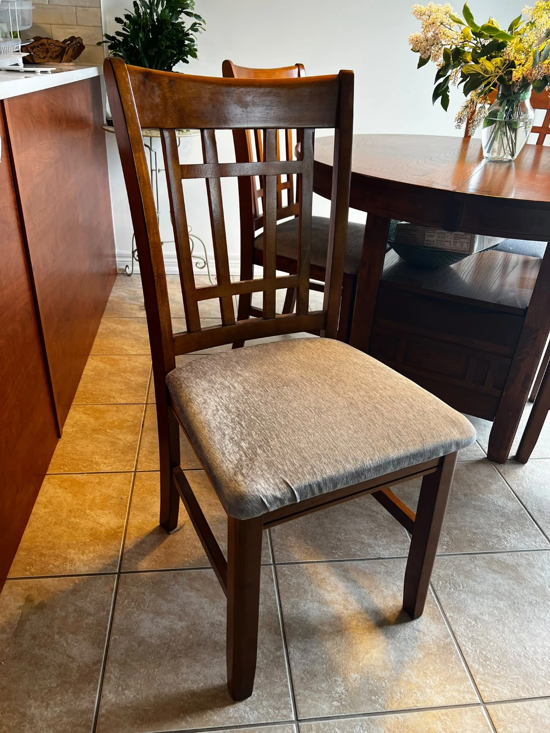 Wooden Dining Table and Chairs Set - photo 4