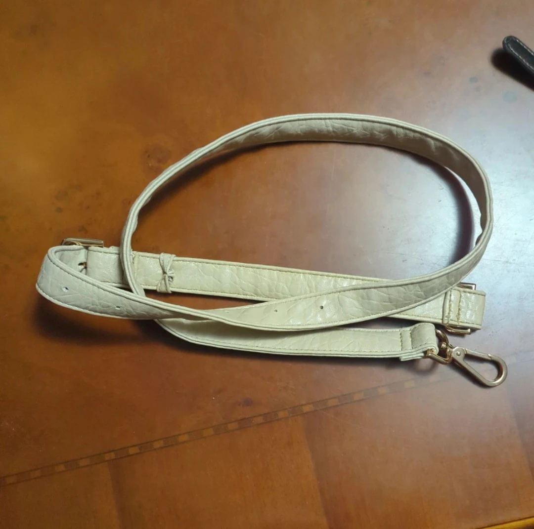 Light Beige Handbag with Striped Lining - photo 5