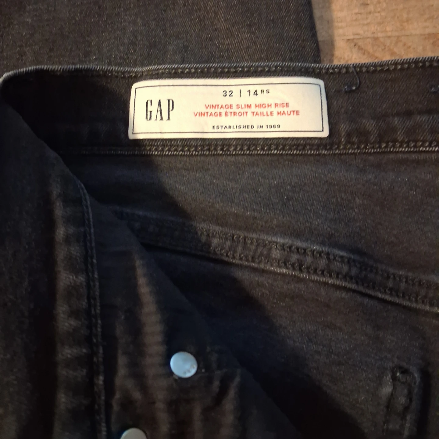 GAP Vintage Slim High Rise Jeans - Black - photo 3