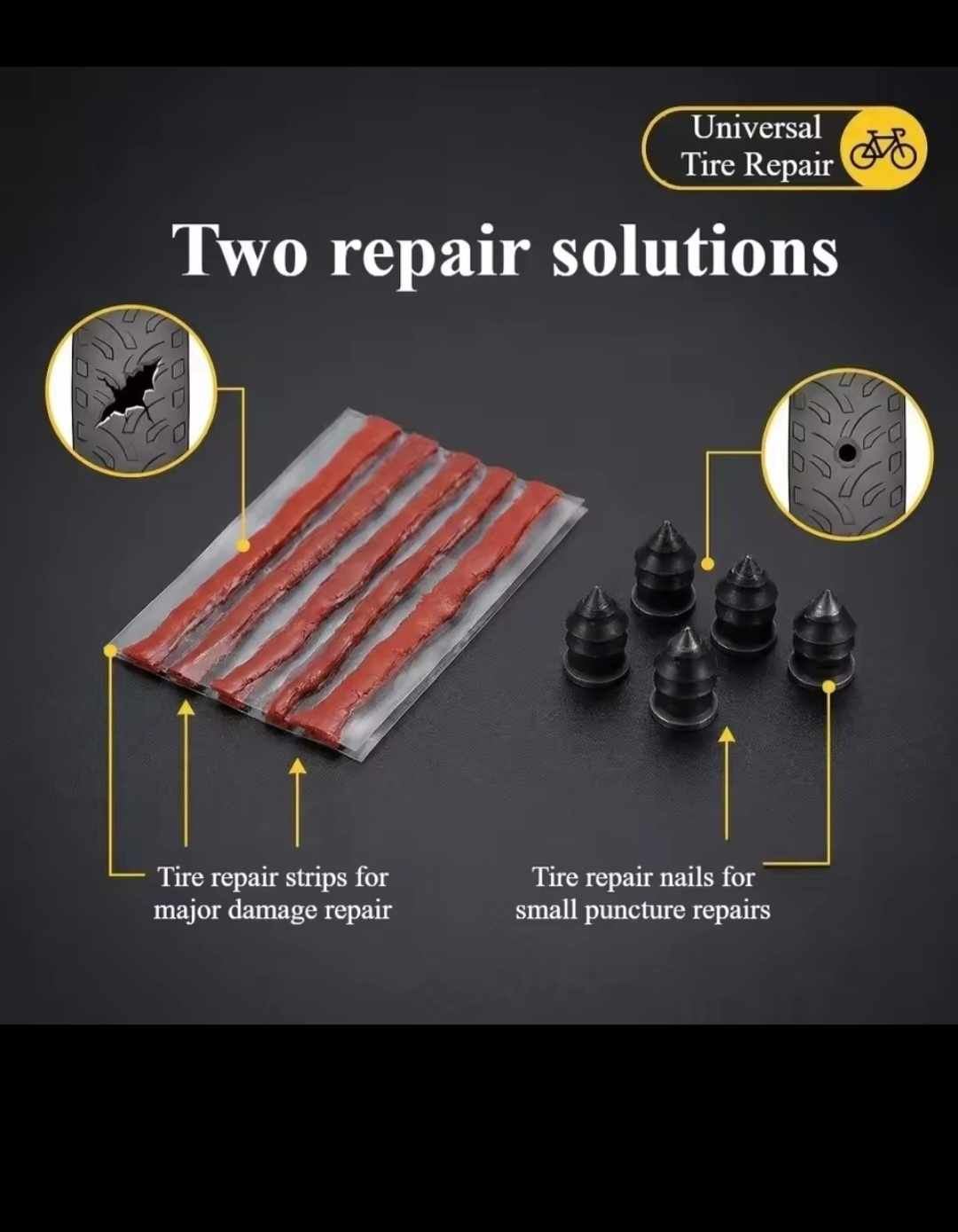 Tire Repair Kit with Steel Drill Bit and Glue - photo 4