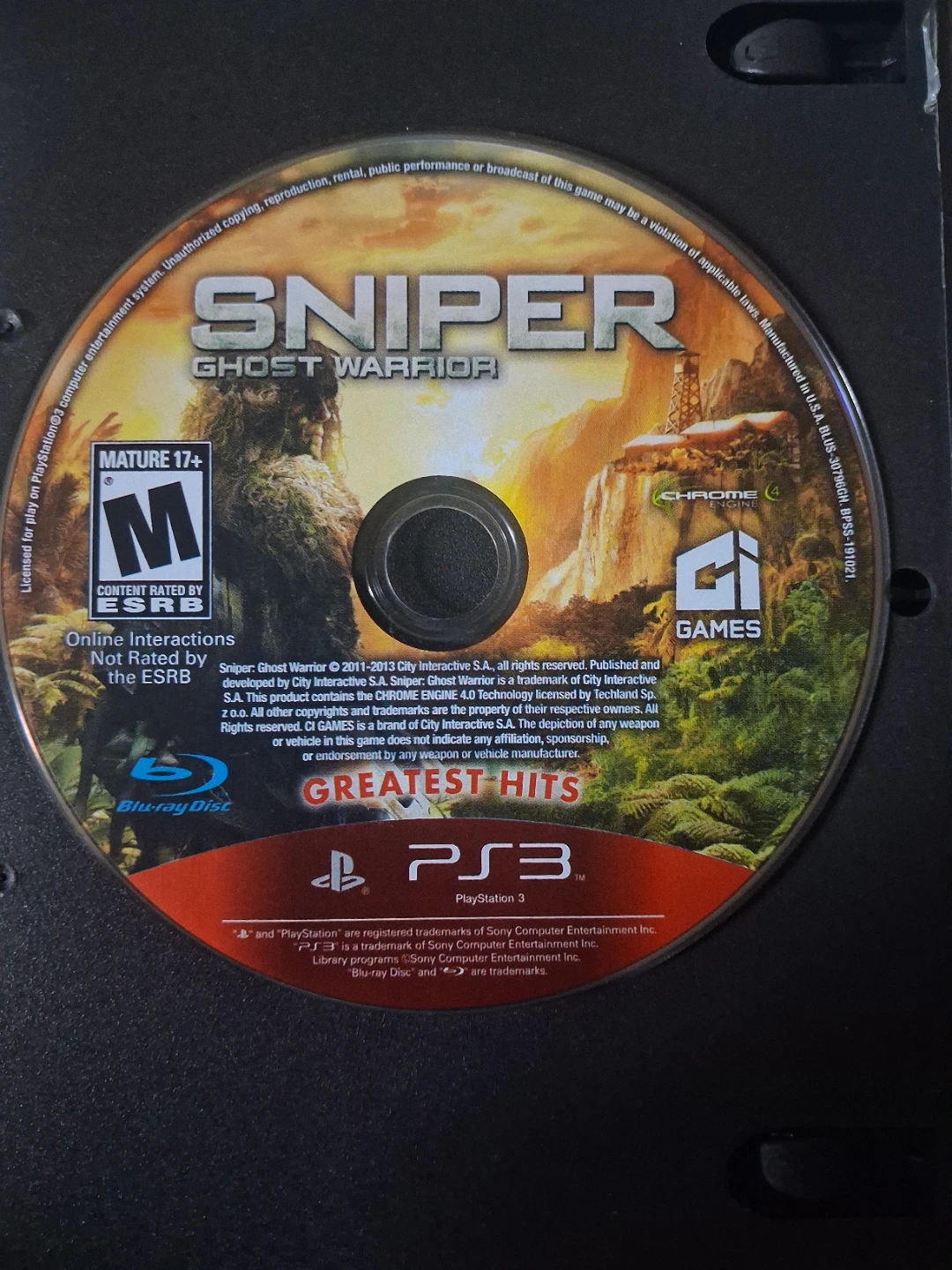 Sniper Ghost Warrior PS3  Greatest Hits. (tested and working)