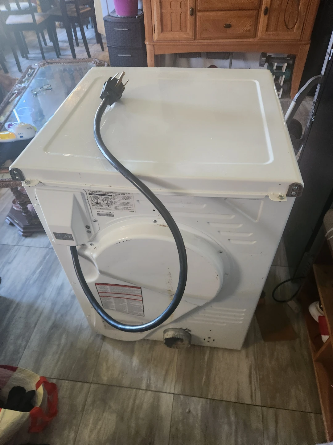 GE White Electric Dryer - photo 3