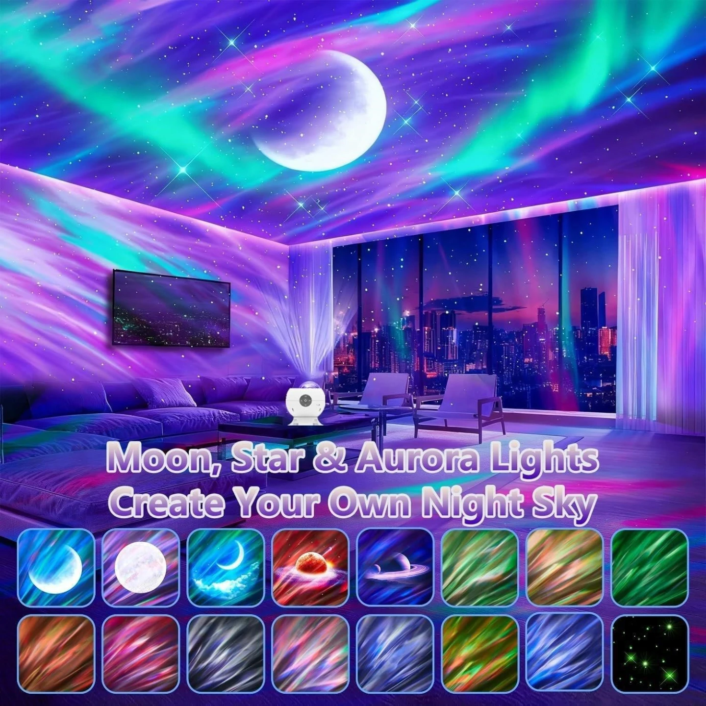 Star Projector Night Light with Remote - photo 2