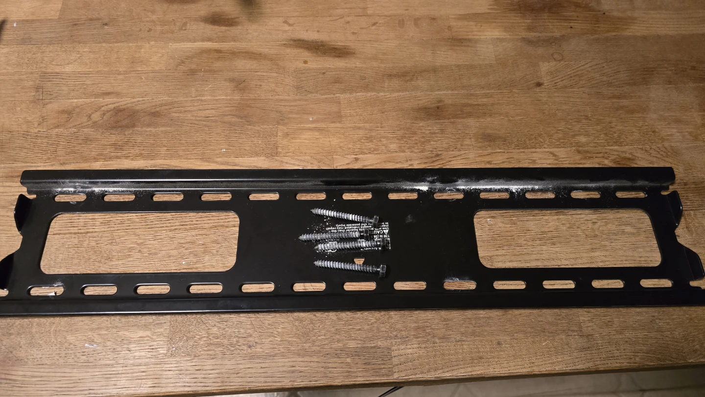Black Metal TV Wall Mount Bracket with Screws