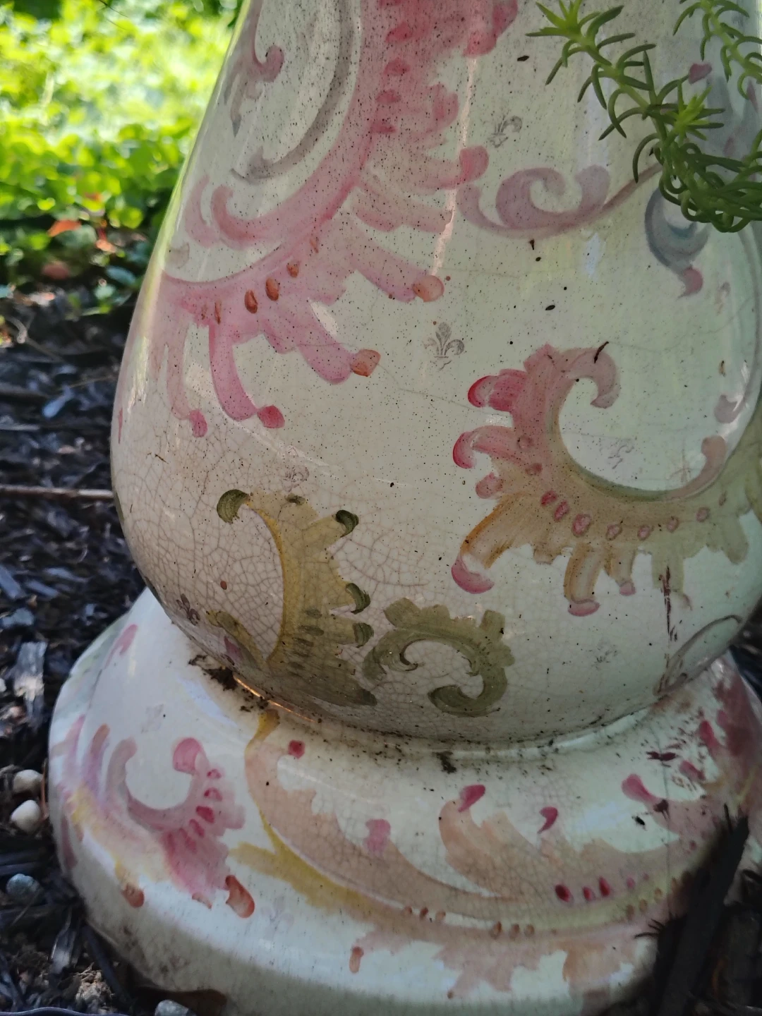 Garden Ceramic Planter Pedestal and Perennial Sedum - photo 3