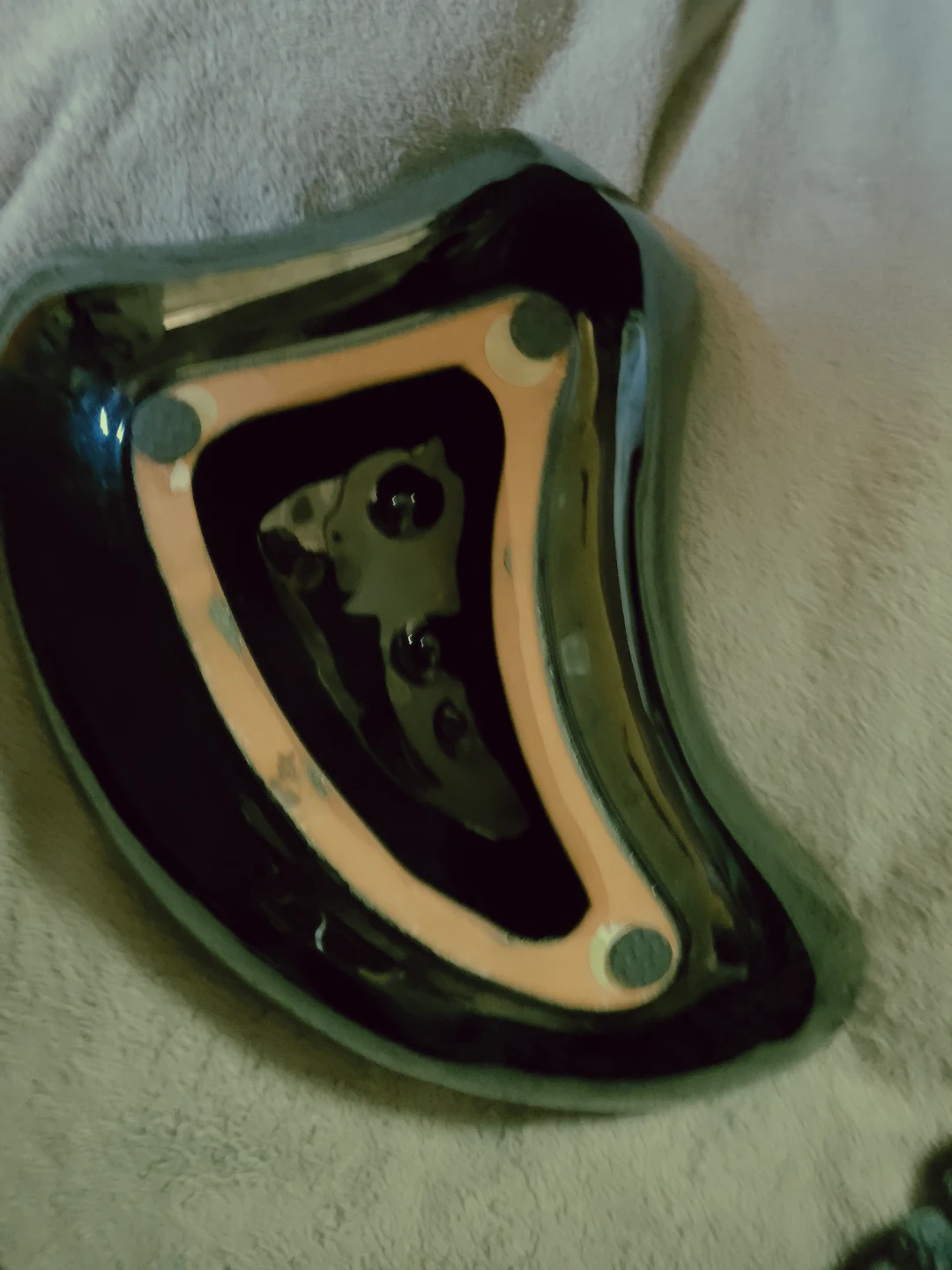 Vintage Ceramic Ashtray - Teal and Green Glaze - photo 2