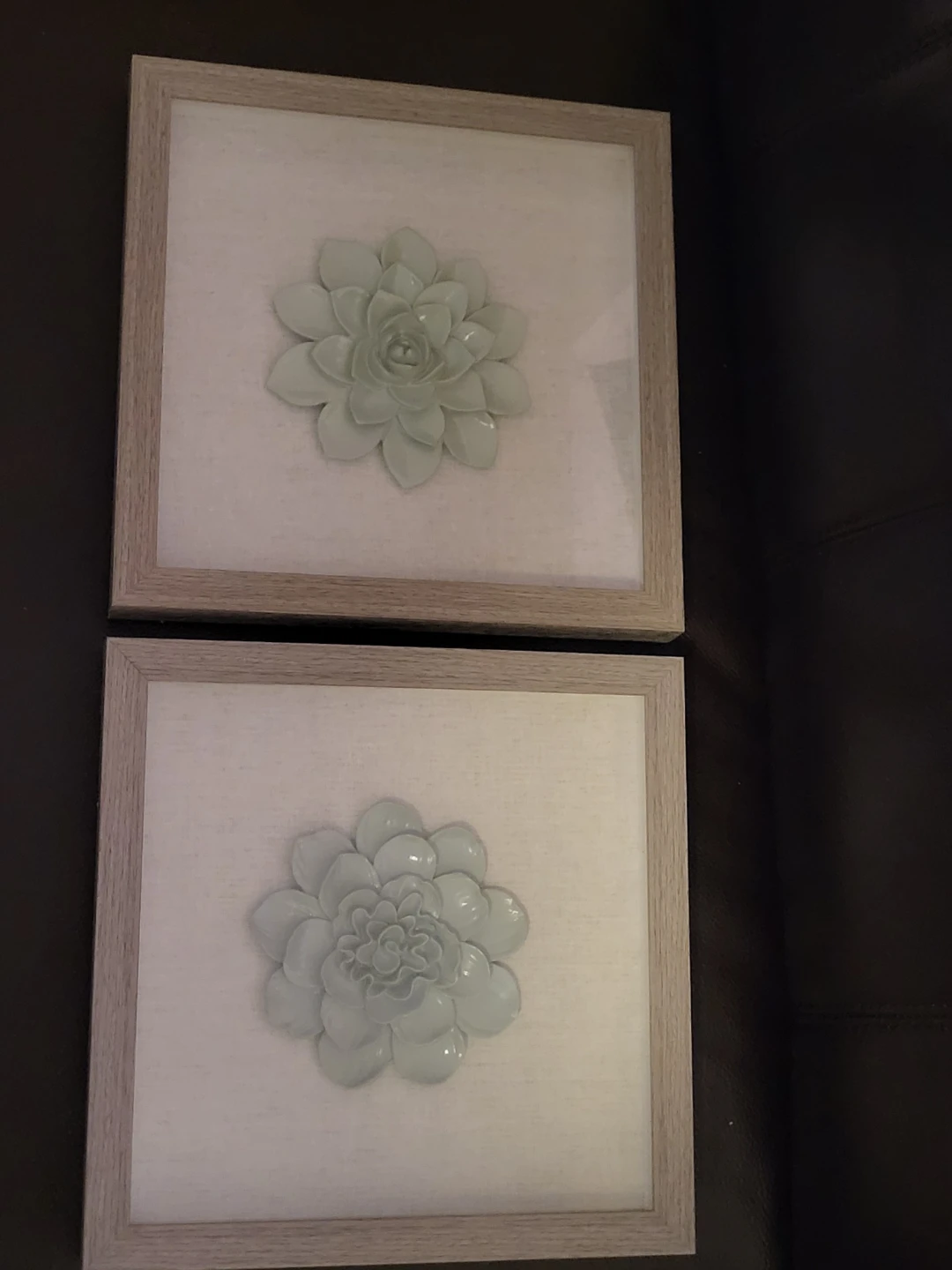 Set of 2 Mint Green Flower Wall Art - photo 4