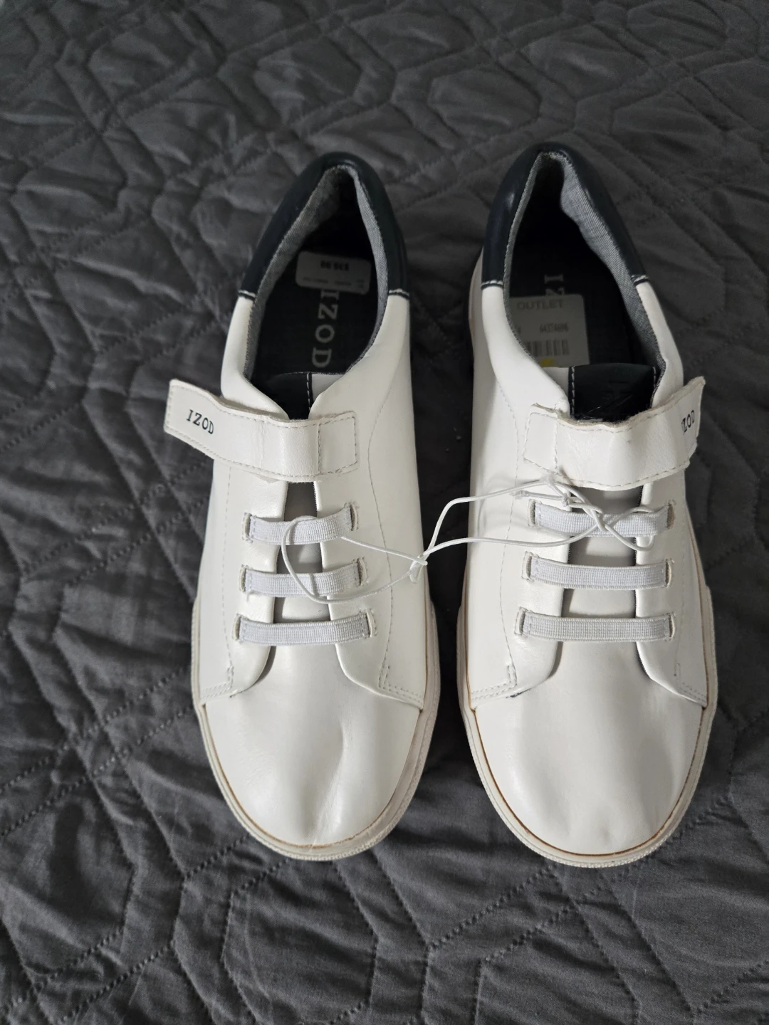 IZOD White Velcro Sneakers size 6 women - photo 3