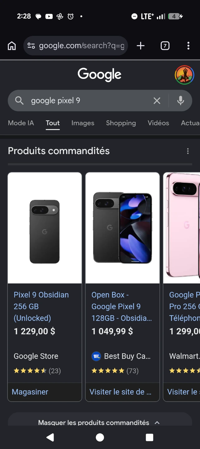 Google Pixel 9 Obsidian 256 GB Unlocked