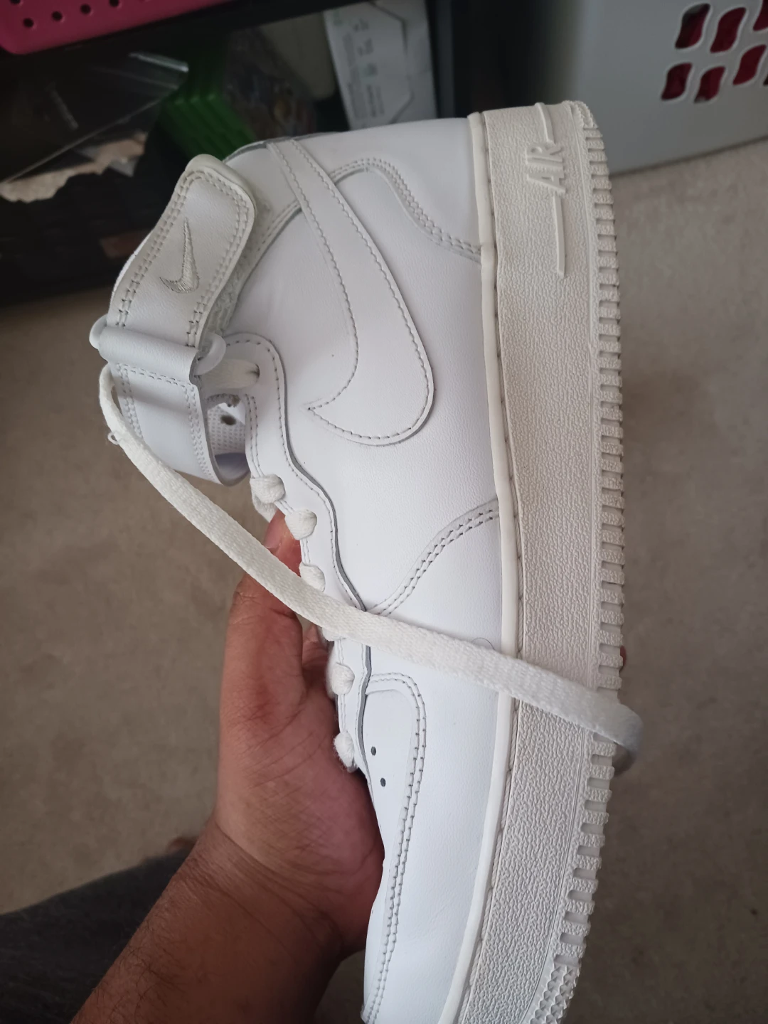 Nike Air Force 1 High Top Sneakers White Size US 10 - photo 3