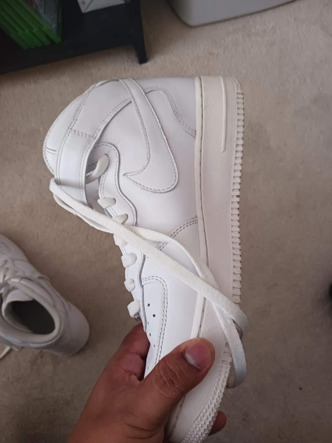 Nike Air Force 1 High Top Sneakers White Size US 10 - photo 4