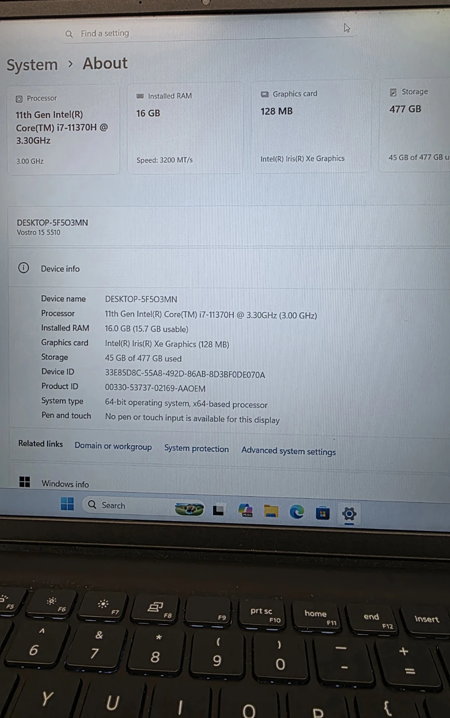 Dell Vostro 15 5510 i7-11390H 16GB RAM 512GB SSD 15.6" FHD Win11 - photo 4