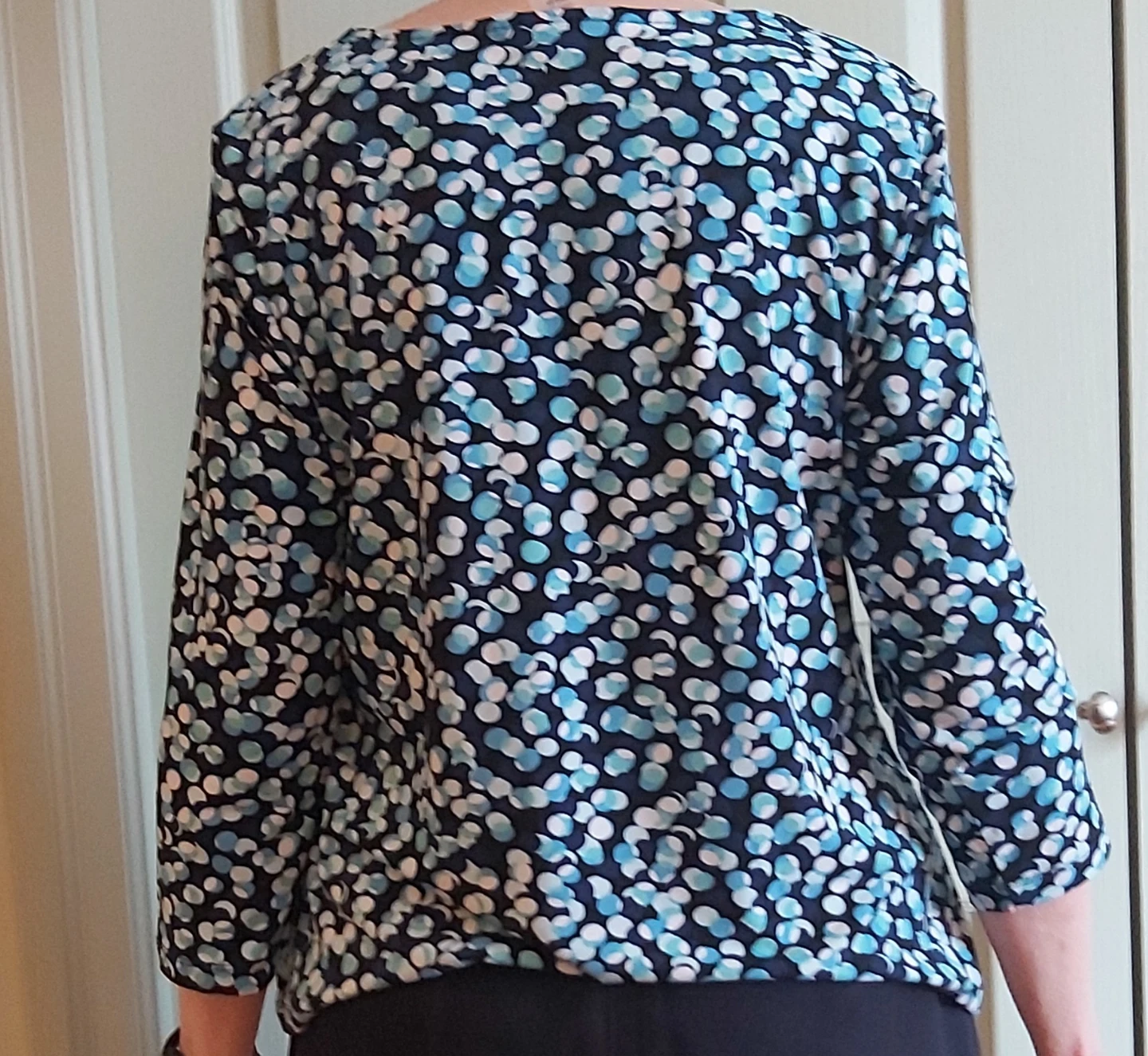 Tanjay Petite Blue Polka Dot Blouse - Size PS/P - photo 5
