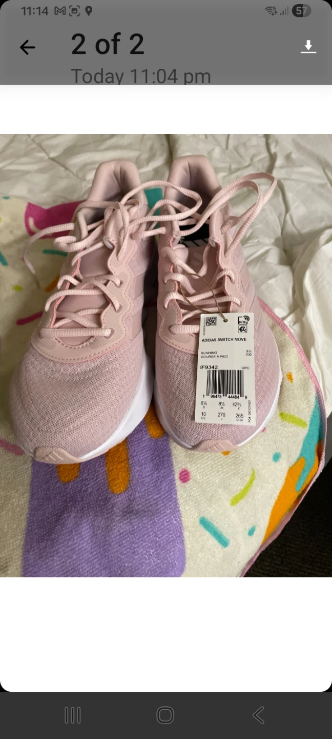 Adidas Pink Running Shoes - Size 8.5