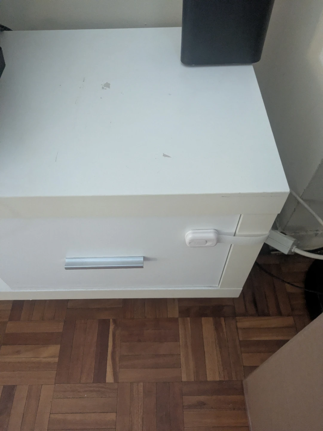 White TV Stand with Drawer - photo 3