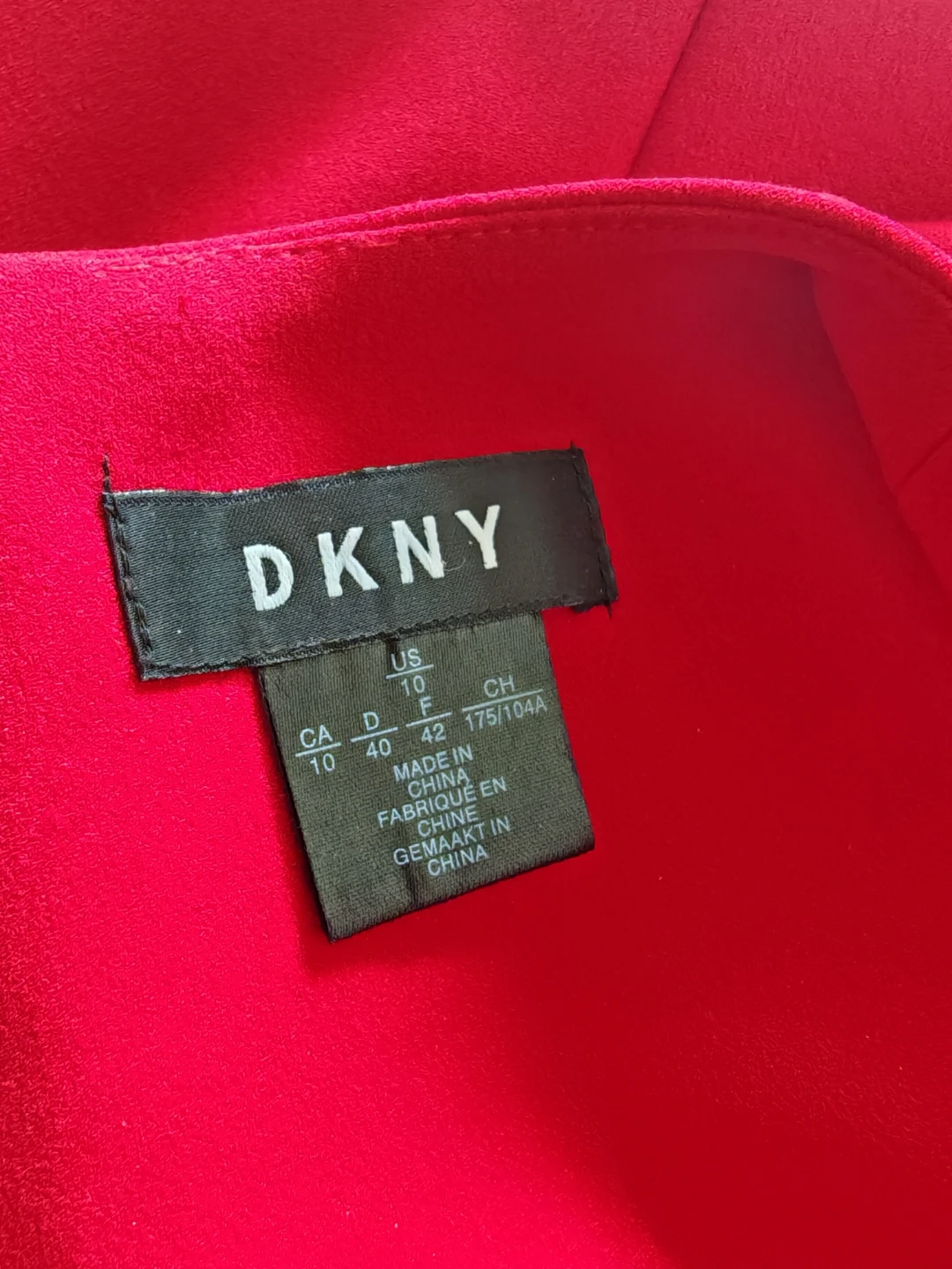 DKNY Red Dress with Zipper Detail - photo 3