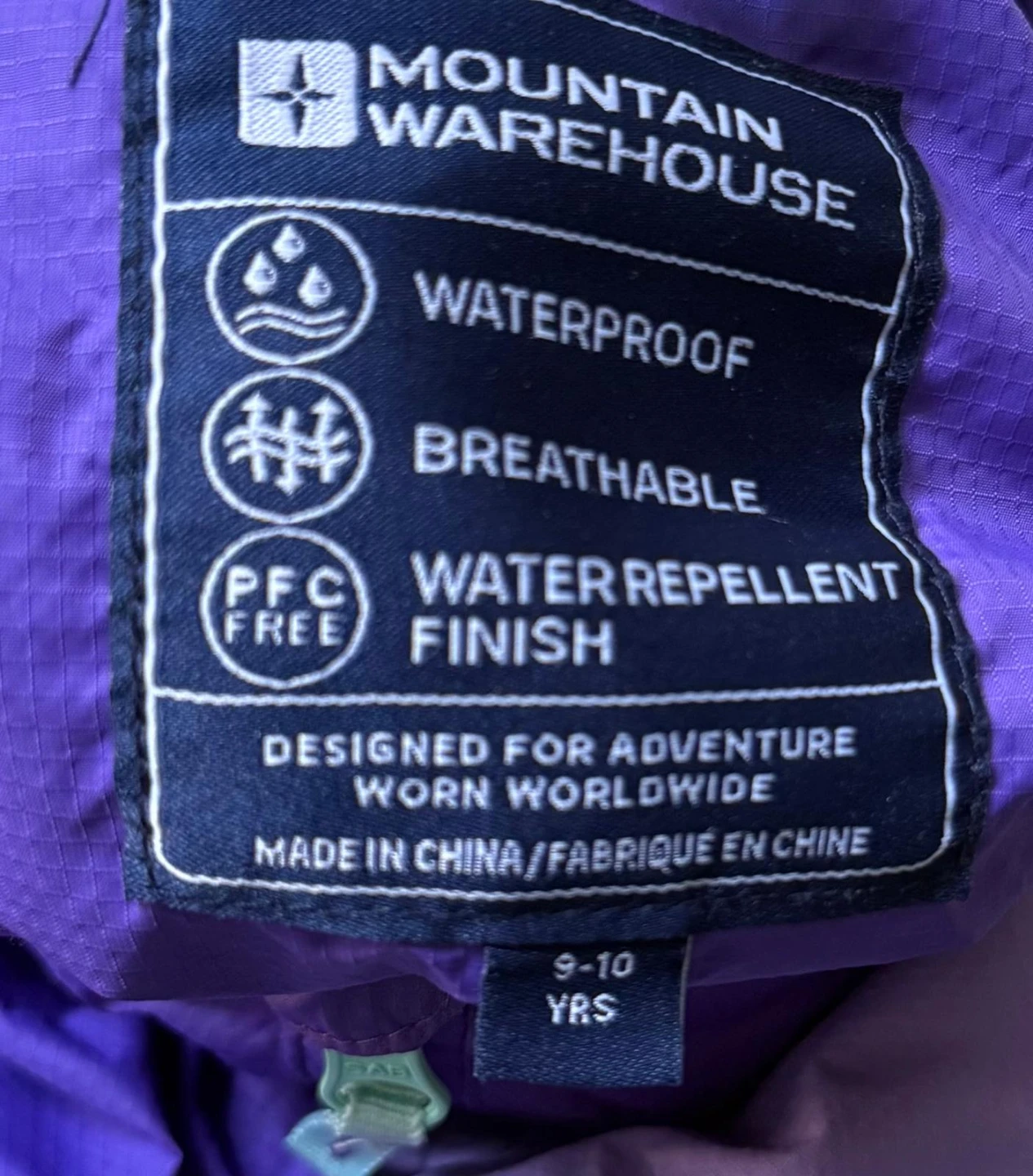 Mountain Warehouse Waterproof Jacket size 9/10 - photo 3